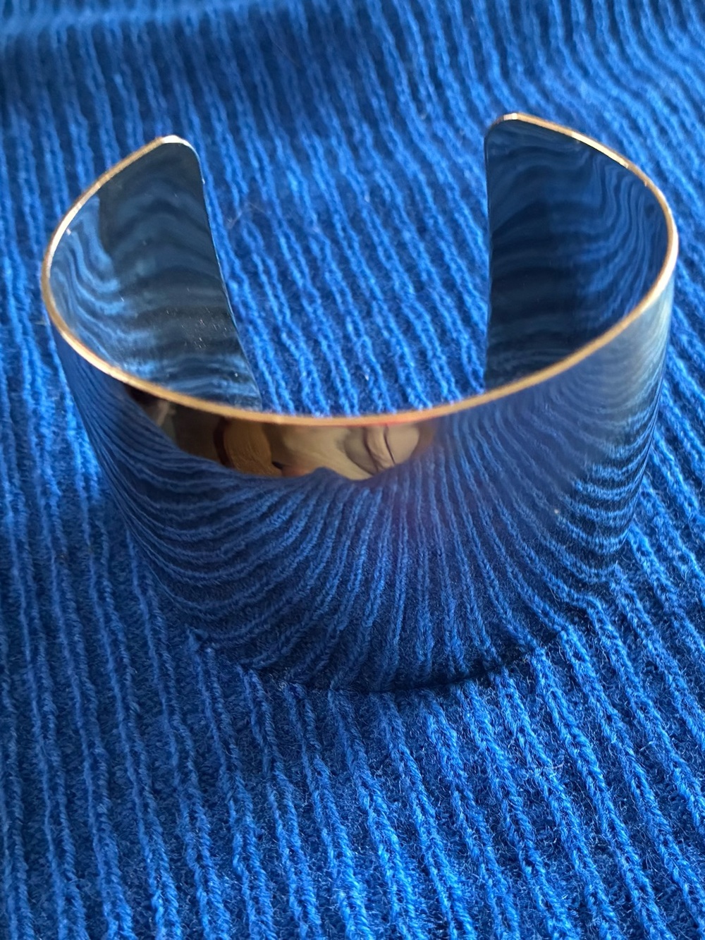 Wide Silver Tone Stainless Steel Cuff Bracelet Open Bangle No Brand 2.5 in